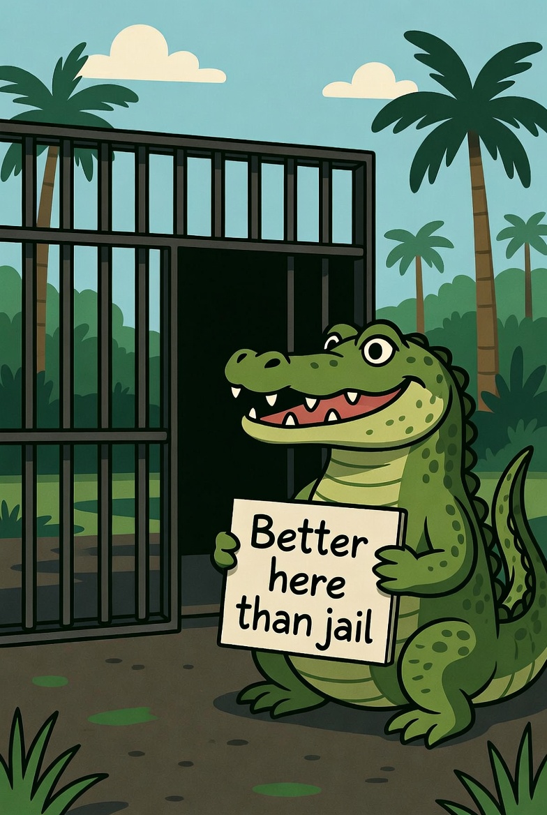 Changeiz_Marri's tweet photo. @peleasnosenti Prefiero los cocodrilos antes que la cárcel
When the system fails nature has its own court. https://t.co/qhGdldZeXp