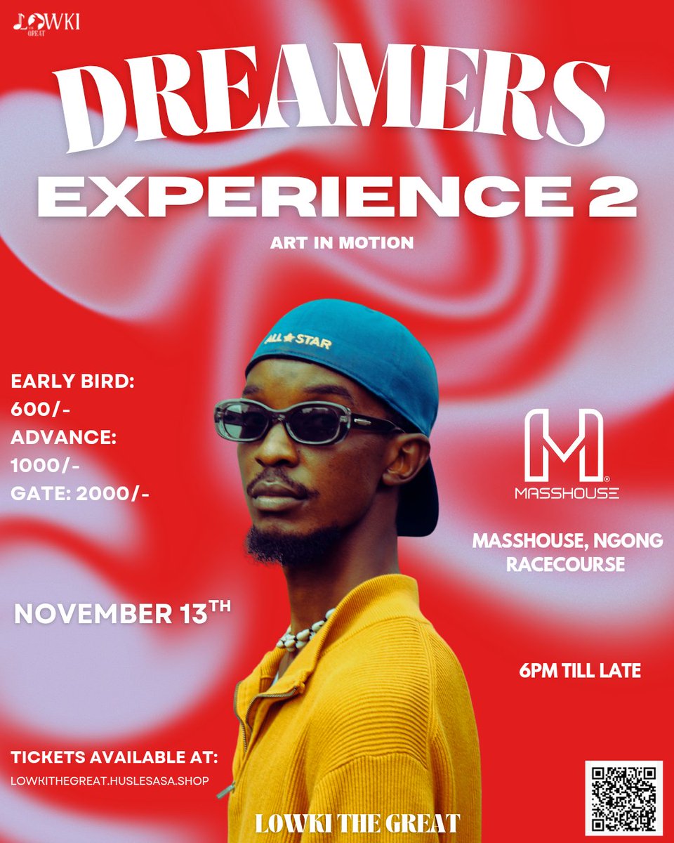 LowkiGreat's tweet photo. DREAMERS EXPERIENCE II: ART IN MOTION.🔥🔥

Date: November 13th, 2026
Venue: Masshouse 
Time: 6PM – Late

Early Bird Tickets are now available:🎟️
Come experience Greatness. https://t.co/JrK95zQnyA https://t.co/ITijwMQp4k