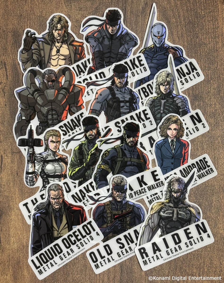 ulttivo's tweet photo. 「METAL GEAR SOLID」POP UP STORE
シリーズ歴代のキャラクター達をスーパーログによるオリジナルイラストでデザインしたダイカットステッカー。サイズはスマートフォンのケースにもぴったりな約55×70mm！

【会場】紀伊國屋書店 新宿本店
【開催期間】2026/8/18(火)～2026/9/4(金)
#MetalGearSolid #ULTTiVO