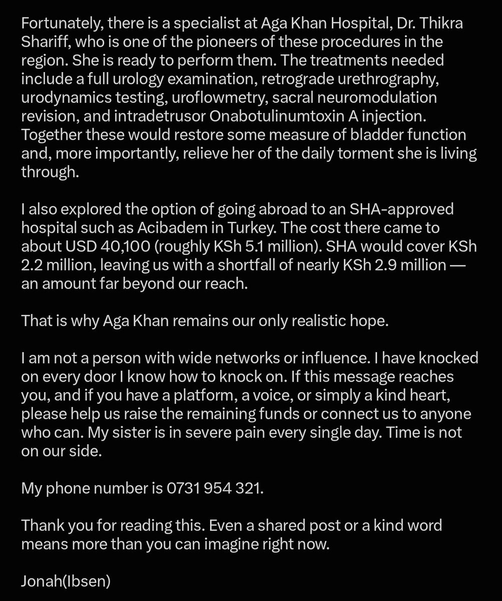 mwabilimwagodi2's tweet photo. Hi guys I have gotten this DM from @hanoj_ibsen seeking for help for his sister. https://t.co/nlEQKQvQ1g