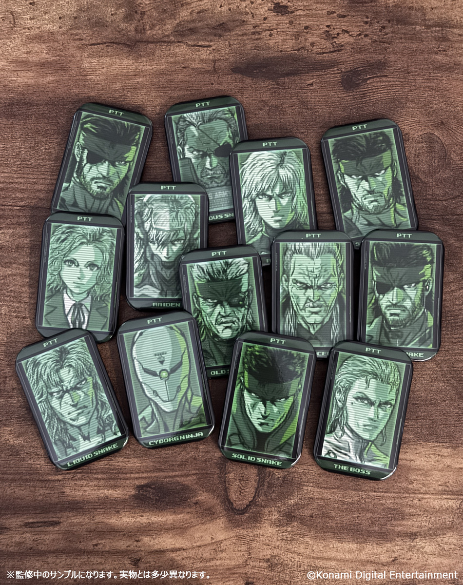 ulttivo's tweet photo. 「METAL GEAR SOLID」POP UP STORE
トレーディング缶バッジは『METAL GEAR SOLID』の無線画面風にアレンジ。絵柄は13種＋シークレット1種の全14種。いろいろ組み合わせて自分なりの通信画面を作ってみてくださいね。
シークレット含む全14種セットのコンプリートセットもご用意！

【会場】紀伊國屋書店 新宿本店
【開催期間】2026/8/18(火)～2026/9/4(金)
#MetalGearSolid #ULTTiVO