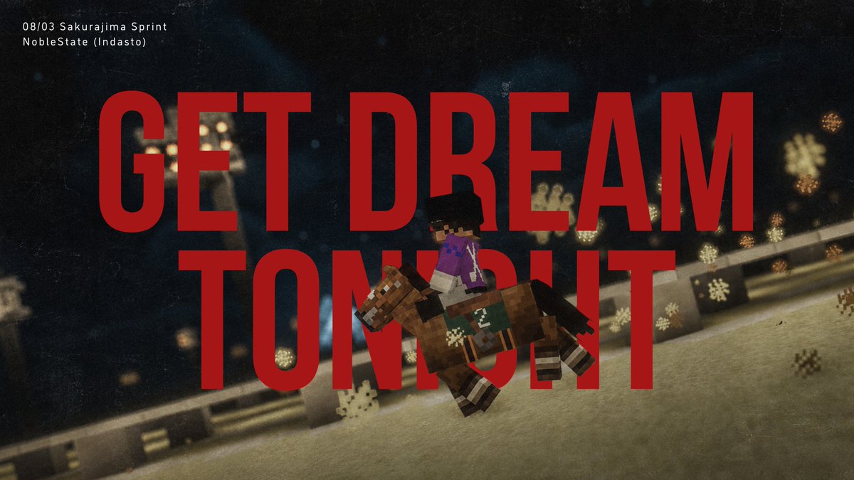 MRA_keiba's tweet photo. 月夜に誓った夢、再びの栄光へ。

#マイクラ競馬 #MineWinner #MRA https://t.co/AZN4SzqYtO