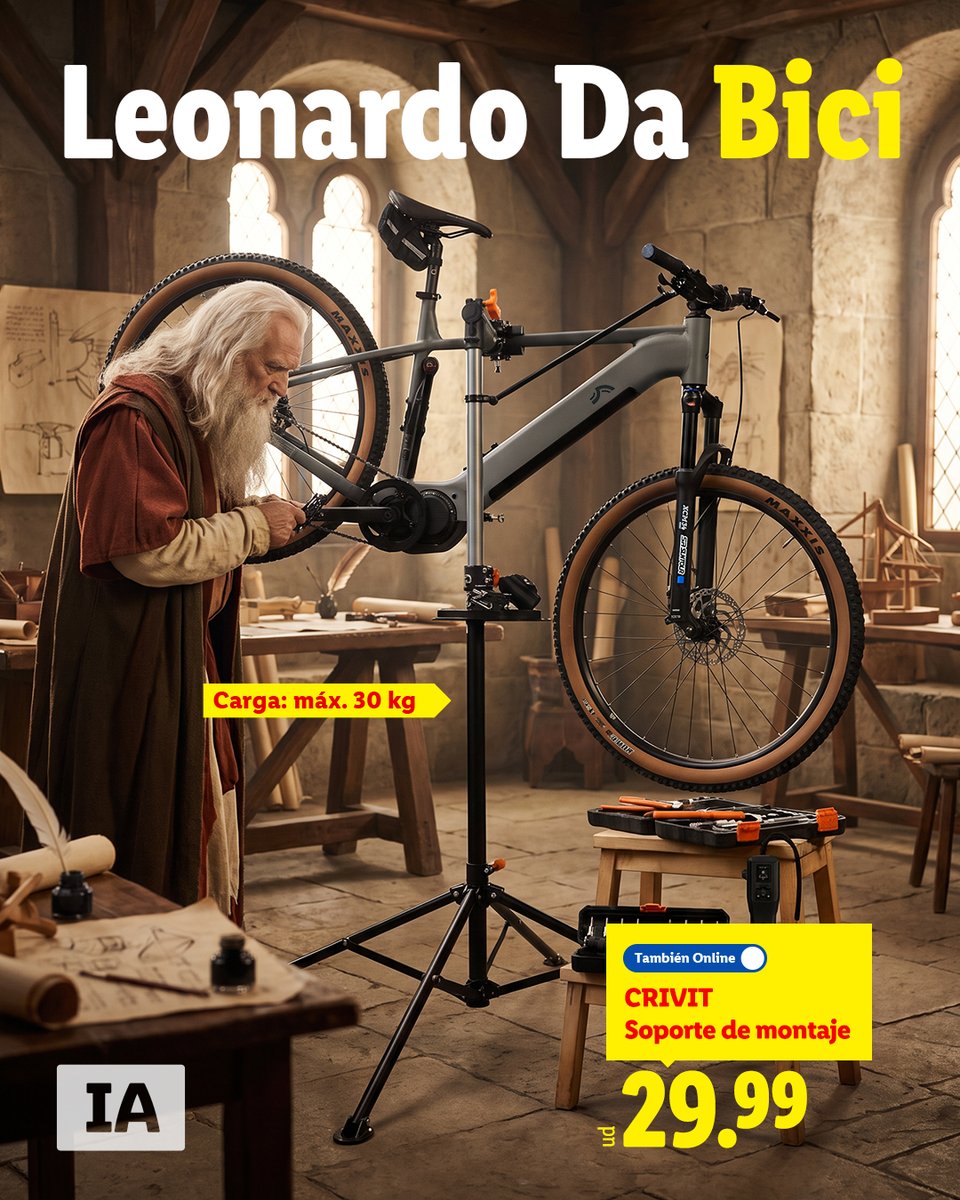 lidlespana's tweet photo. Leonardo Da Bici. https://t.co/nADS89zitD