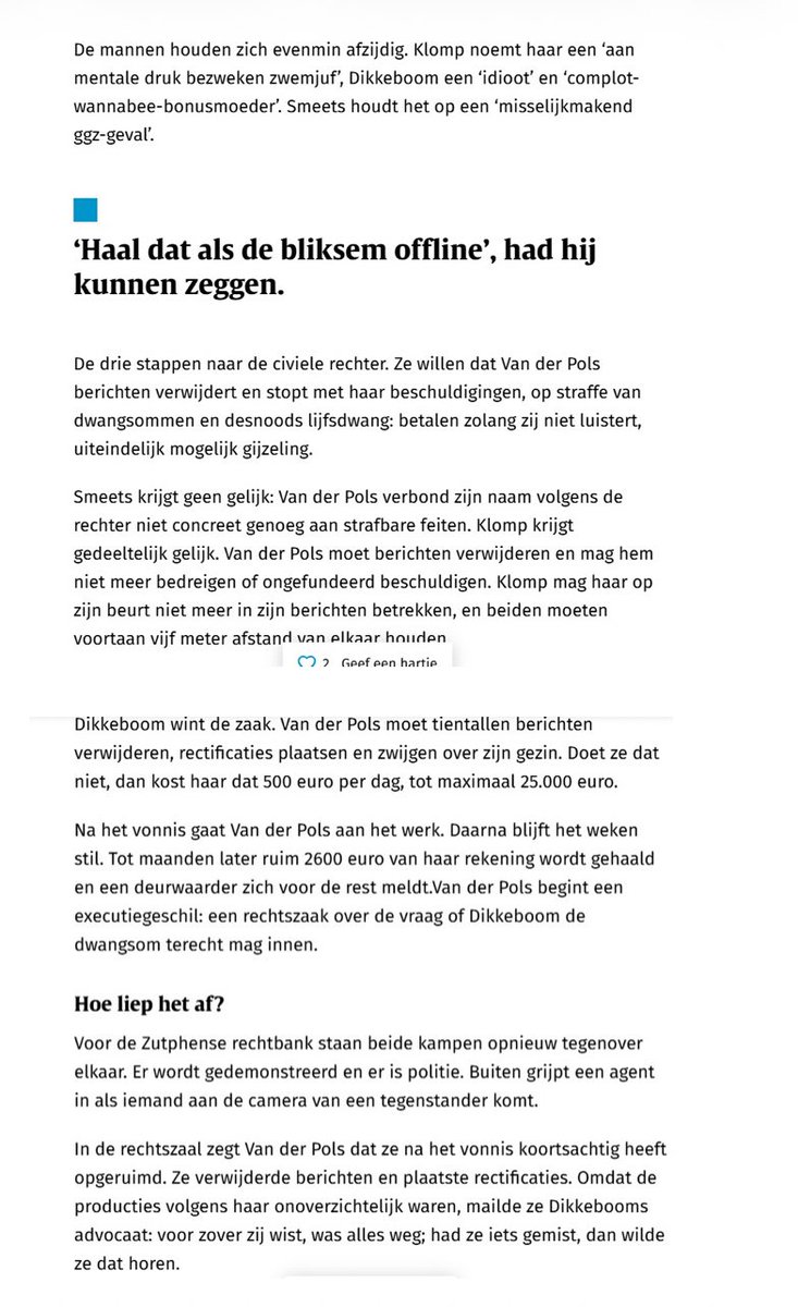 ThieuVisser's tweet photo. Het door het @ndnl onder dwang van Norbert Dikkeboom offline gehaalde artikel van Hendrina is boven water. Zij noemen haar een leugenaar en denigrerend ‘journalist’ die broddelwerk levert. Mijn ervaring is dat zij een integere journalist is. 👇👇👇 https://t.co/NF3WqAphay