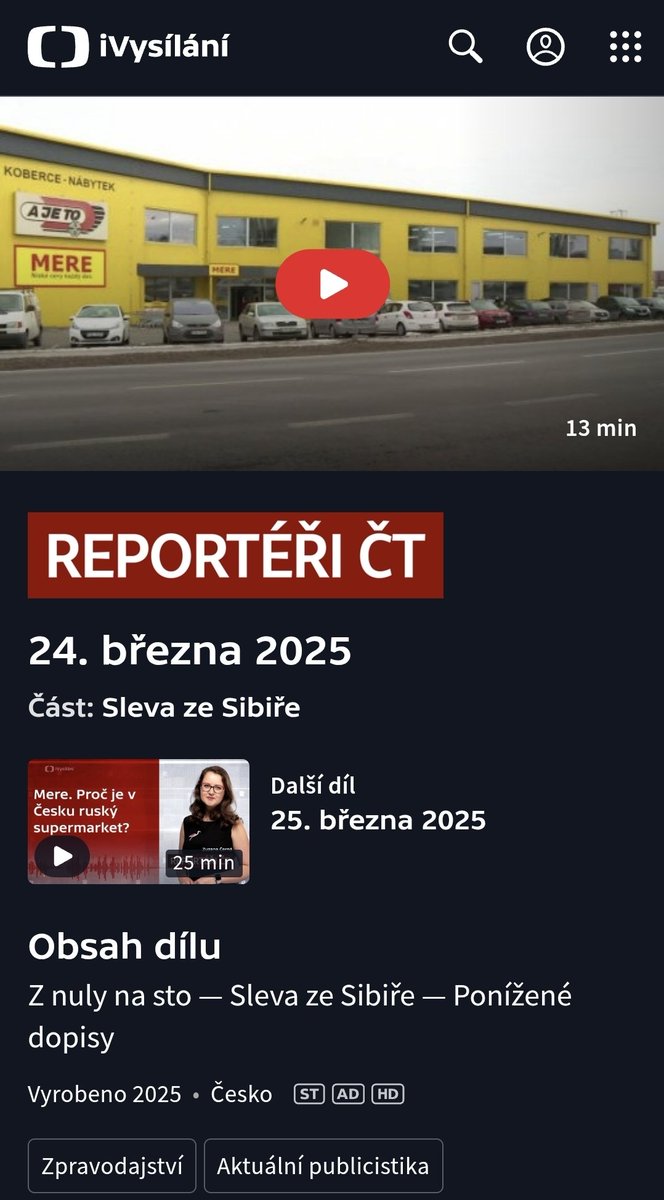 ReporteriCT's tweet photo. Už loni jsme upozornili na problematické zákulisí fungování ruské sítě obchodů v Česku. Úřady nyní, jak uvedl Deník N, proti jejich vlastníkům zakročily. 
1/2 https://t.co/wye5azeoTg