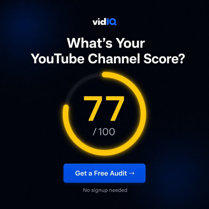 BIZBoost's tweet photo. Most YouTube channels don't fail because of bad content.

They fail because they don't know what's holding them back.

vidIQ's new Channel Audit helps creators identify growth opportunities, uncover weaknesses, and prioritize what to improve next.

In the creator economy, better insights create better results. 🚀

https://t.co/tlgHUm2MQO