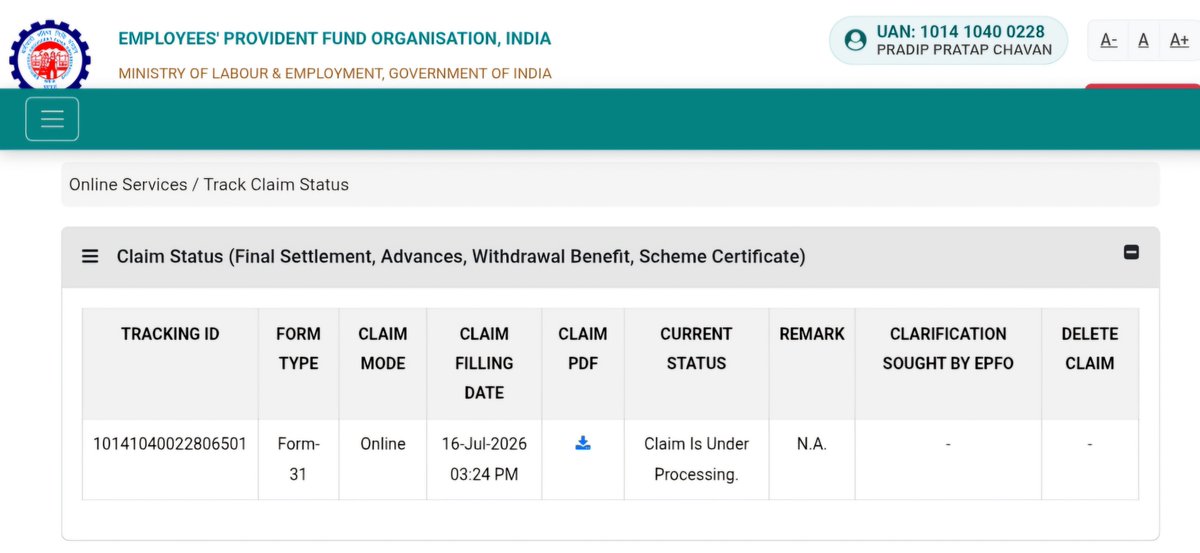 pradipshwas's tweet photo. @officialepfo @officialepfo My claim is pending from last 20 days. Could you please check. I have tagged you so many times. DM to you. Emailed. But no reply from anywhere. I am begging like bagger. @mansukhmandviya 

Claim ID: 10141040022806501
UAN : 101410400228 https://t.co/0O0AS8ZTnX