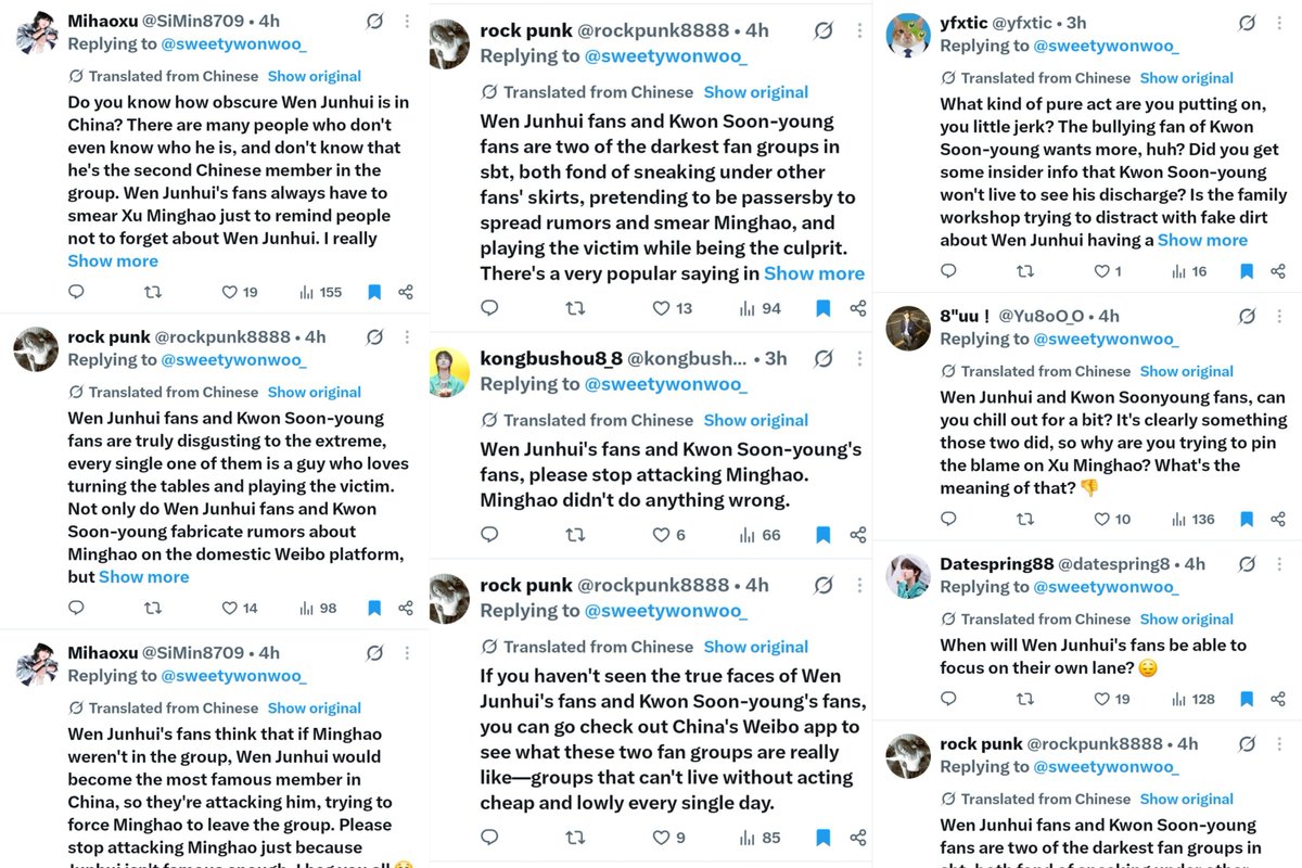 JUN_PROTECT's tweet photo. Recently in a conflict between 2 subfandoms, Junhui was once again dragged into something that had nothing to do with him.
XMH akgaes have been harassing Jun   tremendously since forever and now they're on X doing the same.

🔗 https://t.co/5gcVVHtkfr

Please report their replies https://t.co/RO57EwkEEc