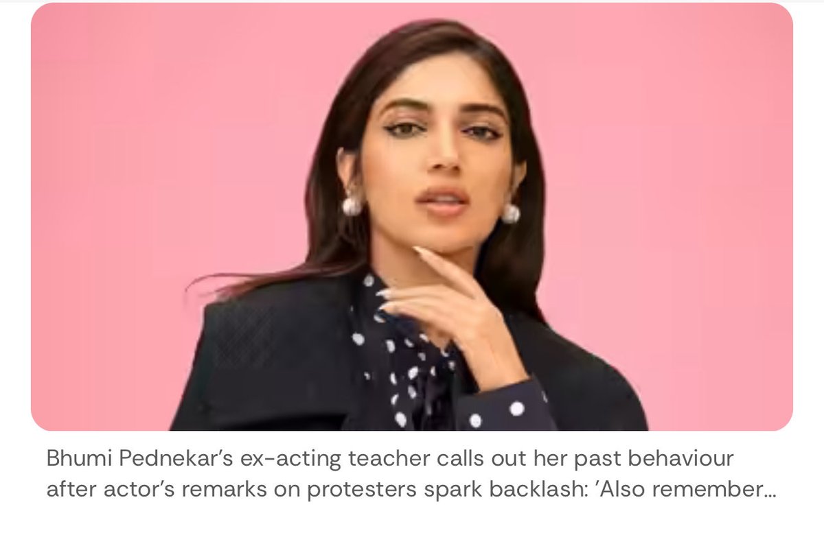 daaku9363's tweet photo. Exposed :
Shruti desai who taught Bhumi in Mumbai school revealed that she was the most #disrespectful, almost #dedainful #towards own #teachers ..
Big Shame on this liar being a snake herself and teaching morality to others.
One Nachaniya from mandi and now this ....🤦🏻
#cjp https://t.co/uQxdf1nMYZ