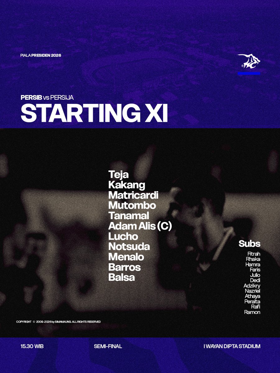 simamaung's tweet photo. Nampaknya coach Igor mencoba melatih chemistry para pemain Persib dengan menurunkan skuad terkuat yang tersisa. Sementara, Ramon disimpan sebagai senjata tidak rahasia di akhir pertandingan nanti.

#MAUNGDAY https://t.co/ZcsqWHdXDp