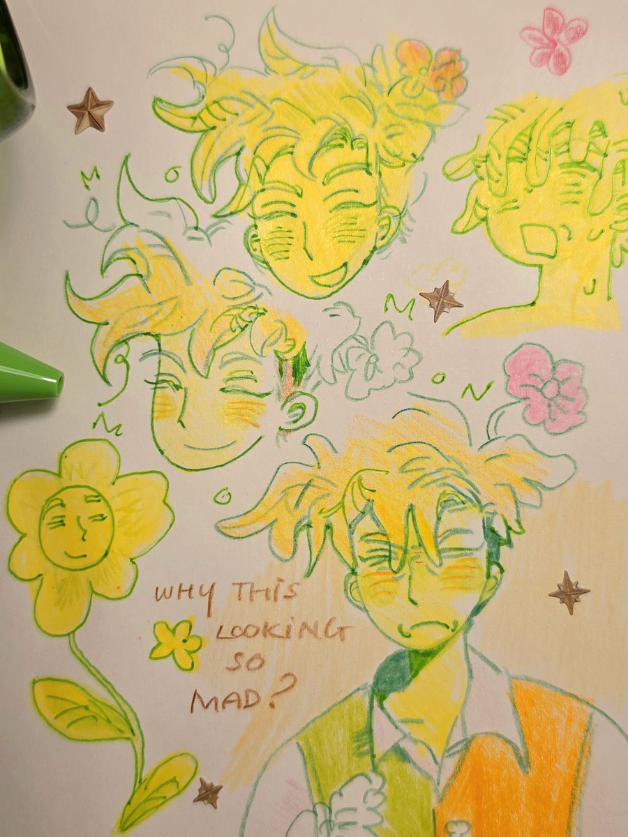 Mumumonmun's tweet photo. #deltaruneㅤㅤㅤ Flowery and light green blush is the combo I fear 😭😭😭 https://t.co/3gjOCnoCYb