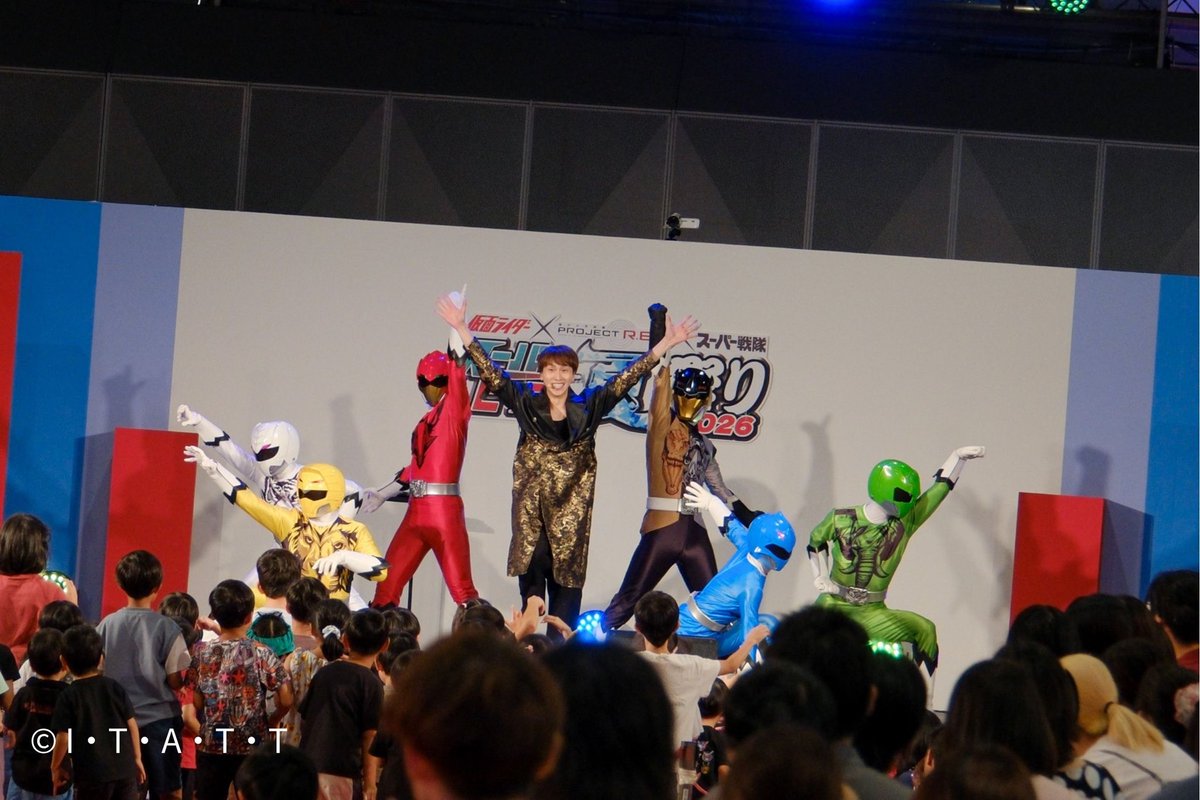 yohei_onishi's tweet photo. スーパーヒーロー夏祭り
有難うございましたー！！！
セトリは

Bushido
魔進戦隊キラメイジャー
レッツ・ジュウオウダンス

「本能覚醒して最煌の２日間に涙せよ」でした！ https://t.co/kCrd1QBZZw