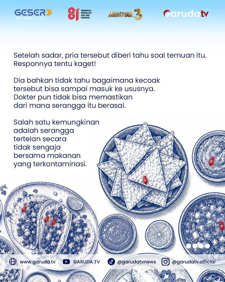 garudatvnews's tweet photo. Tapi dalam kasus ini, jalur masuknya tetap menjadi misteri.
Kasus ini dilaporkan dalam Mexican Journal of Gastroenterology pada Desember 2025.
Naskah | Admin: SF
Grafis: UP
#geser #kecoak #usus #ngeri #viral https://t.co/LaK87fdmSt