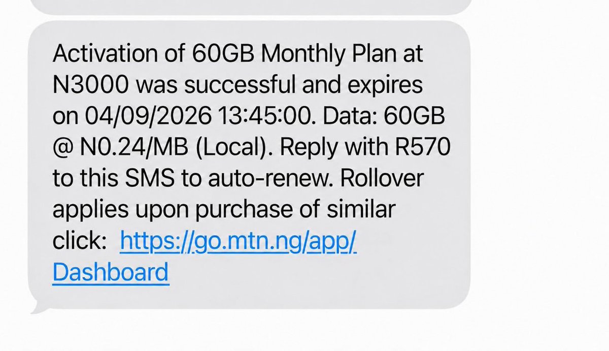 SirAlexanderrr's tweet photo. ‼️60GB for 3k naira 
Only for MTN users.

clean update https://t.co/AcfWkTO3C5
