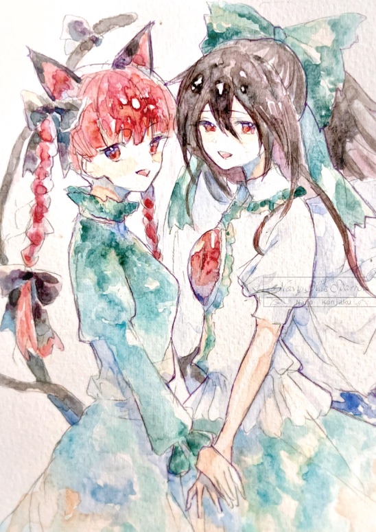 NavyBlueSparrow's tweet photo. お燐とお空 https://t.co/md6s1zTxbn