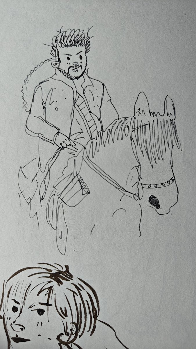 ashutosht82's tweet photo. Some sketches from today. I made them using a ballpoint pen and an ink brush pen https://t.co/i1cks7F81H