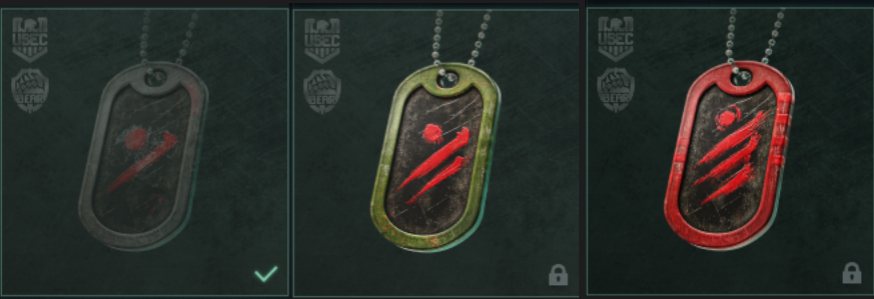 VeryBadSCAVR's tweet photo. The new BD dogtags have three variation Ferrum / Green / Red, according to Black Division Member Tier. (image 1)

You'll get 5 of Ferrum (image 2) from these codes

6NU9-UFK1-W2TX-89RW-M96B
6NU9-W2TX-UFK1-89RW-M96B
UFK1-6NU9-W2TX-89RW-M96B
UFK1-W2TX-6NU9-89RW-M96B
W2TX-UFK1-6NU9-89RW-M96B

which can be sacrificed to Cultist circle for Briefcase that provides number of Battlepass documents. (image 2)

These dogtags can also spawn from BDs in raids, such as icebreaker BDs can spawn these in (image 3)

There are also battlepass unlocked barters where you use the BD dogtags. (image 4)