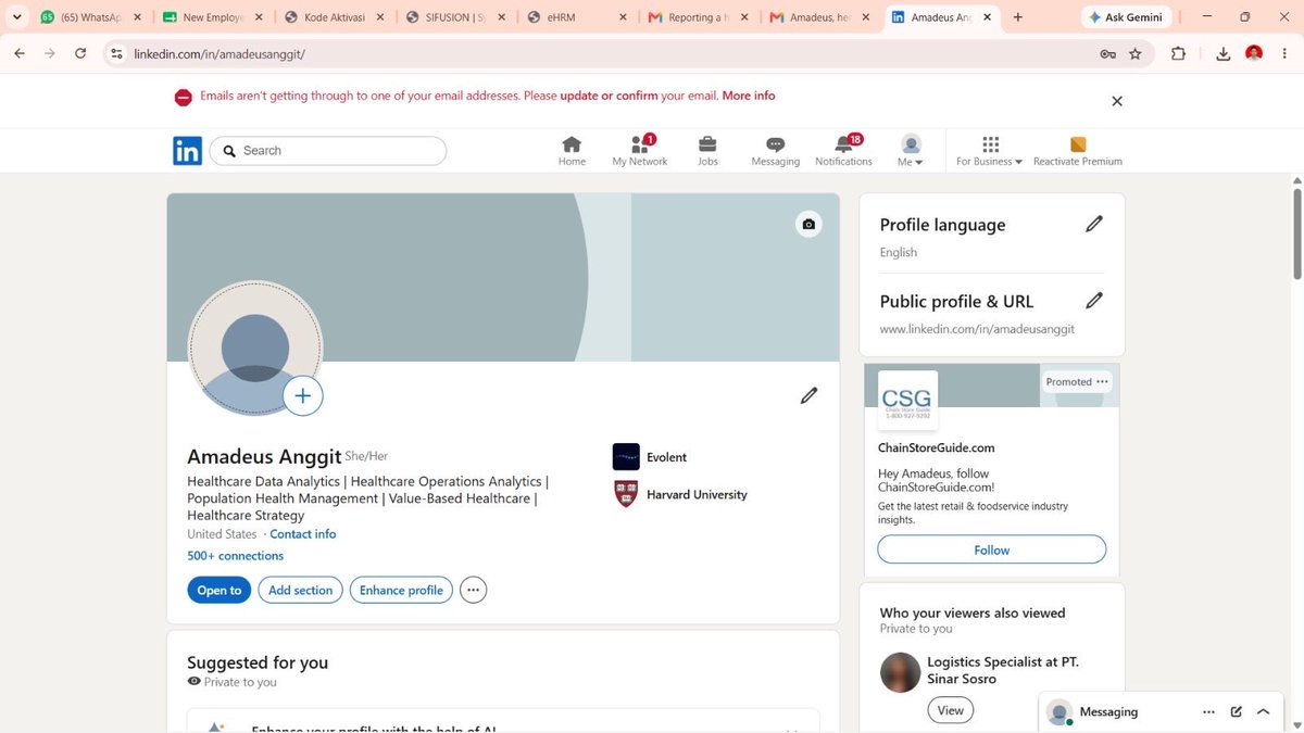 Amadeus_04's tweet photo. PUJI TUHAN🙏🏻😭
LinkedIn ku balik… terimakasih segala pihak yang bantuin huhu.. tinggal akun google aja yang belum🥺 https://t.co/qhfgRfQnSq