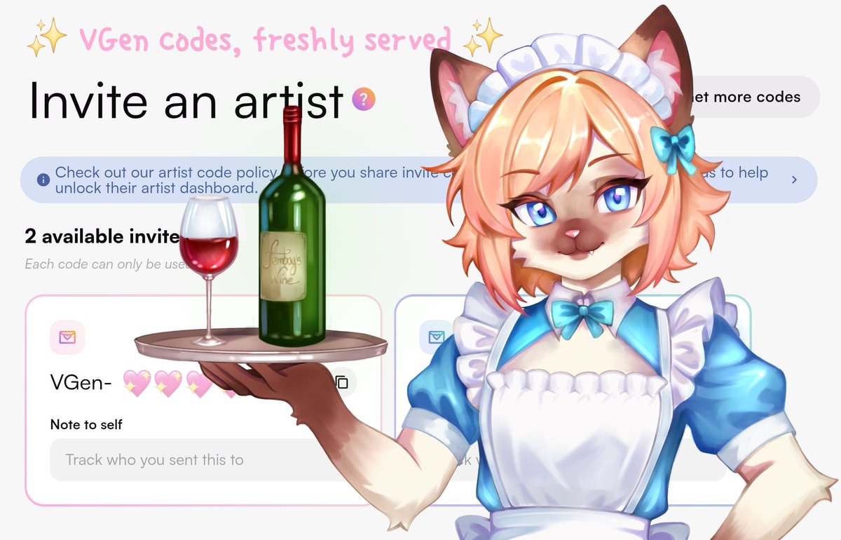Midderri's tweet photo. ˖ ⁺ ✦ 2 VGen Invite Codes Giveaway ✦ ⁺ ˖

How to enter: 
❥ like + repost 
❥ reply with your PEAK artwork (can be 2)
❥ keep those DMs open!

I'll go through every single reply and pick 2 lucky artists myself ✨

🎈End 12 August 

#VGen #VgenCode #giveaway #VGenArtist https://t.co/pbjckbCVkp
