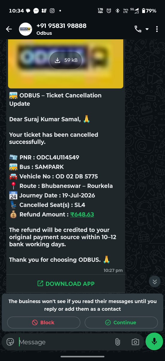 TheSurajKumar23's tweet photo. Booked a bus via @PaytmCare/@Paytm. Operator cancelled my ticket on 19 Jul without any SMS/email. I found out only after boarding and had to buy another ticket. It's 4 Aug—still no refund or response. Please resolve this ASAP. #Paytm #Refund #CustomerService 
@PaytmCheckin https://t.co/9u6NpDWLcD