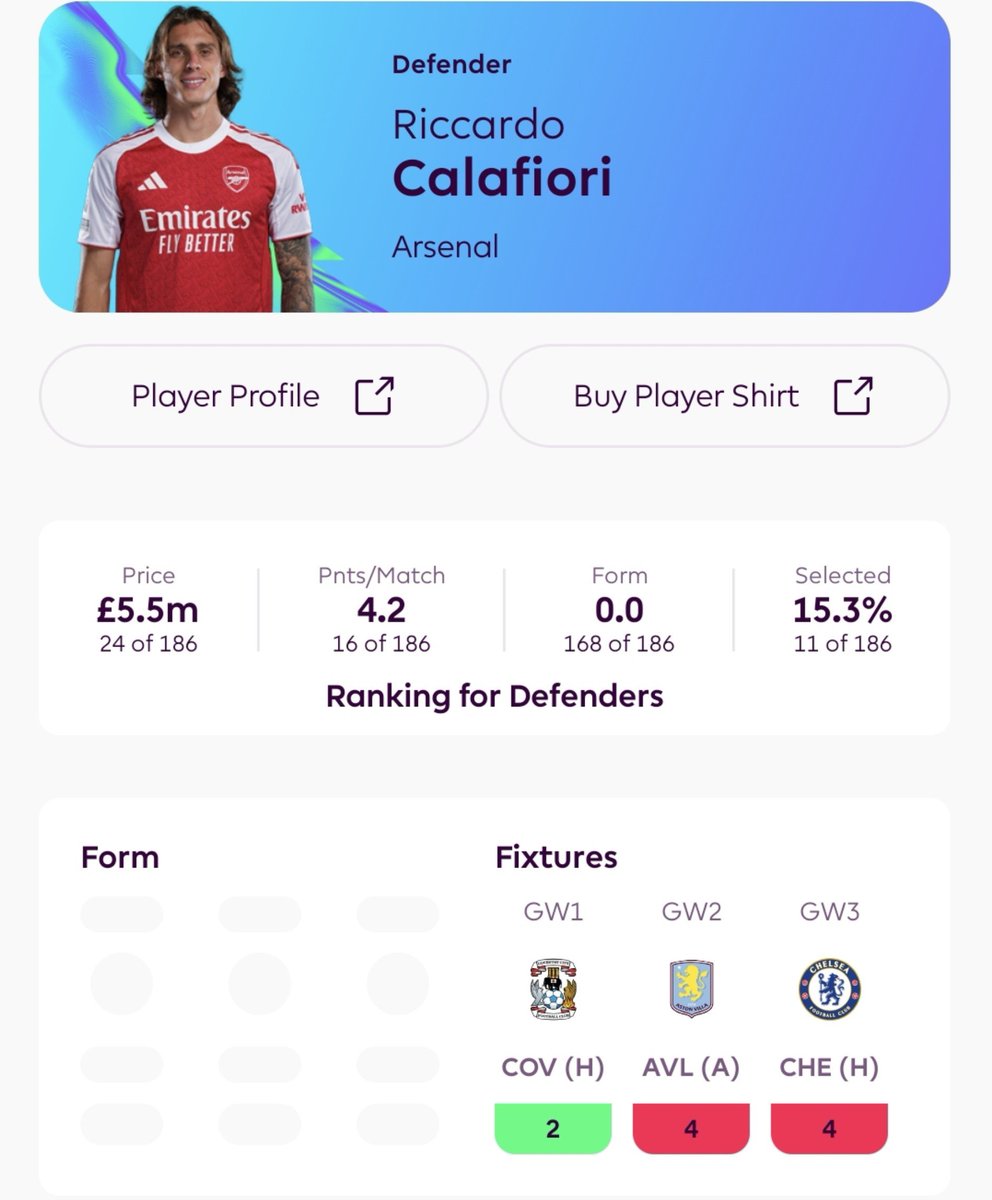 EngineFant's tweet photo. My xP Model's TOP Value-for-Money Defender: Riccardo Calafiori! 🛡️🇮🇹
​🔹 1 Goal & 2 Assists in 26 apps last season (despite injury spells)
🔹 Expected to start at Left-Back
🔹 Part of the best defense in the league & PL Champions Arsenal 🔴
​At his price point, he offers an elite entry route into Arsenal's backline with attacking upside.
​#FPL #FPLCommunity #Arsenal #AFC #FantasyPL
