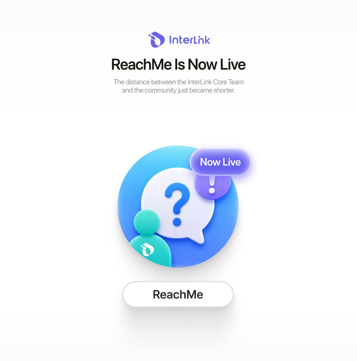 Lyhieng168's tweet photo. 🚀 REACHME IS LIVE!

Ask the InterLink Core Team directly, get official answers, and use $ITL with real utility. 💬⚡️

#InterLink #ITL #ITLG https://t.co/SOdyj6xgth