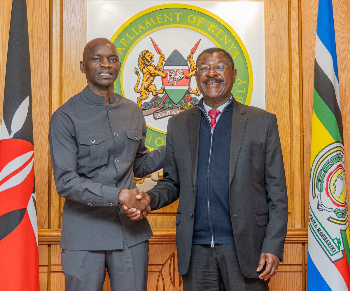 HonWetangula's tweet photo. Delighted to host Mr. Maurice Ogeta, the long-serving aide to the late former Prime Minister Raila Odinga, in my office this morning for a courtesy call. https://t.co/c2Fi483zTi