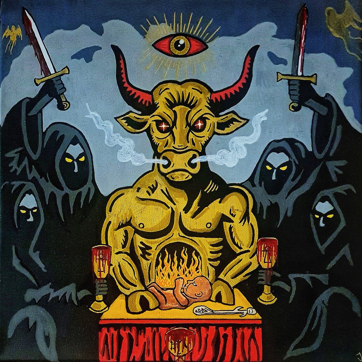 urorganism's tweet photo. Bohemian Groovy at Little St. James II

30x30cm. Acrylic ink on canvas.

#art #darkart #occult #ritual #moloch #horror #acrylic https://t.co/9L1KSeELbi