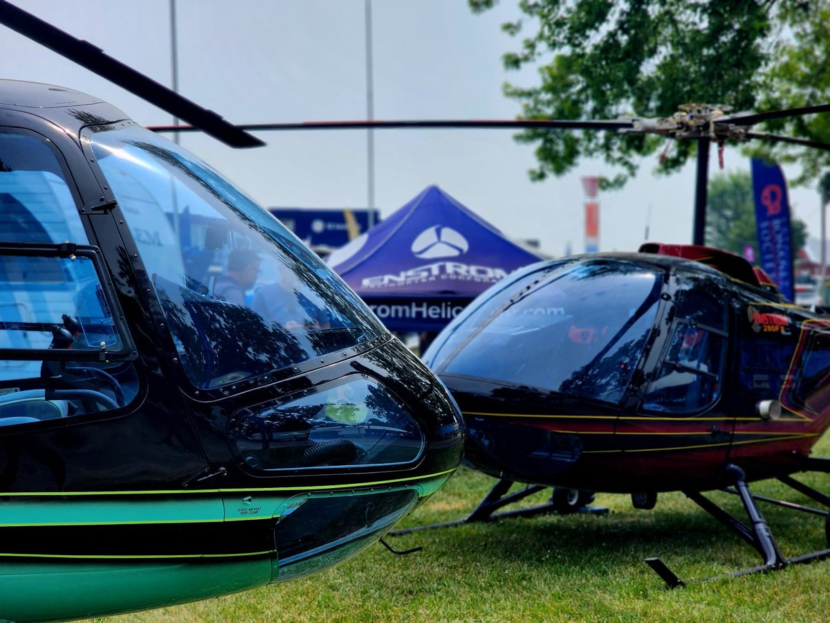 Aerofacility_O's tweet photo. 「EAA AirVenture 2026」最高のスタート!✈️✨初日から新たな出会いと空への熱いトークで盛り上がりました👏まだまだイベントは始まったばかり!会場にいる方はぜひ写真や思い出を教えてね📸👇
#エンストロム
#Enstrom
#480BElite
#480B
#ヘリコプター https://t.co/3NRXG7vngr