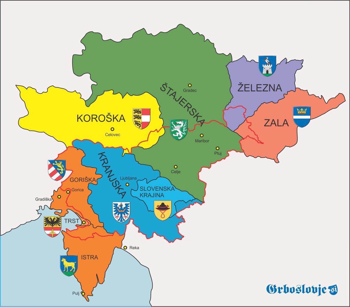 AleksHribovsek's tweet photo. Poznate vse slovenske pokrajinske/deželne grbe in zastave iz obdobja Avstro-Ogrske?
https://t.co/FnawRWiSlR https://t.co/fRpJ64ebfM