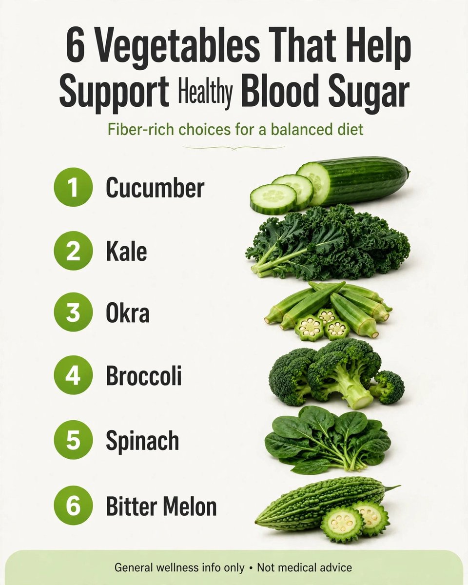 FitnessDr_'s tweet photo. 6 Fiber-Rich Vegetables to Help Support Healthy Blood Sugar Balance https://t.co/Kf3K4pbBIk