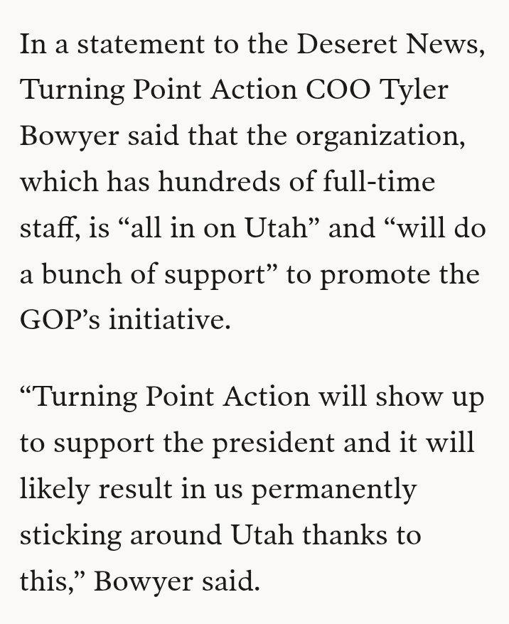 MuppetMasher's tweet photo. This will all make sense soon.
Prop 4: 

Did Tyler Bowyer and TP Action take over the ballot harvesting Ops in Utah and now cashing in on the credits. 
Sounds like you are all benefiting from Charlies murder in more ways than one.

Did Tyler Bowyer threaten Phil Lyman to play ball or else? 
Timing looks very suspicious!!!

Let's see if @tylerbowyer @SenMikeLee @phil_lyman @BrighamTomco  wants to comment before my next post. 

BTW Brigham what date did you travel to Arizona and interview Charlie at TPUSA Headquarters? 
Did you know then Charlie was coming to UVU?
