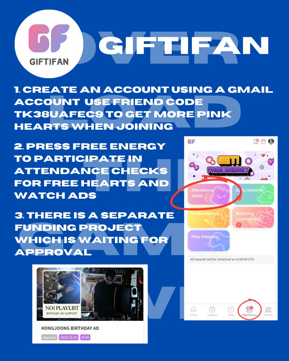 global_jjoongie's tweet photo. Idoki Referral code:
NPHBJJGV
Kooky Ad project link: https://t.co/Duxg4wH0qY
Giftifan friend code: TK38UAFEC9
Choeaedol Invite Code:
61583F10
Ad project link:
https://t.co/s9APk6yXOl
#CHOEAEDOL #SupportEvent #SupportAds #Hongjoong #ATEEZ https://t.co/yWmEtAHYp7