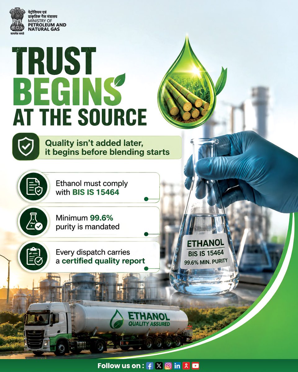 PetroleumMin's tweet photo. Certain media reports have cited issues of fuel adulteration or contamination.  

It is hereby clarified that fuel quality is monitored on a regular basis by Oil Marketing Companies. In addition to the advanced and elaborate testing protocols already in place, further checks have been instituted including water ingress testing 8-12 times a day in over 87,000 outlets.  Over 2000 samples have also been tested for chloride/sulphide. Only 2 cases of chloride contamination have been found in the entire country till now and sales from those pumps were suspended immediately. 

Strict action will be taken in case any contamination or adulteration is found in any retail outlet. OMCs have also instructed to take proactive steps to detect any possible contamination in the entire fuel supply chain.