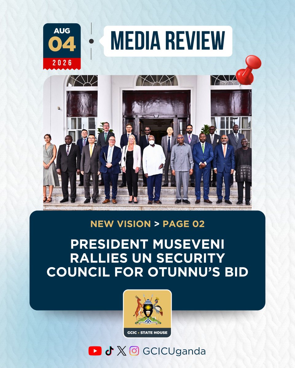 kyosimire_'s tweet photo. Good morning, the news highlights for you today.
#GCICMediaReview
#OpenGovUg https://t.co/cYtgjg4kwI