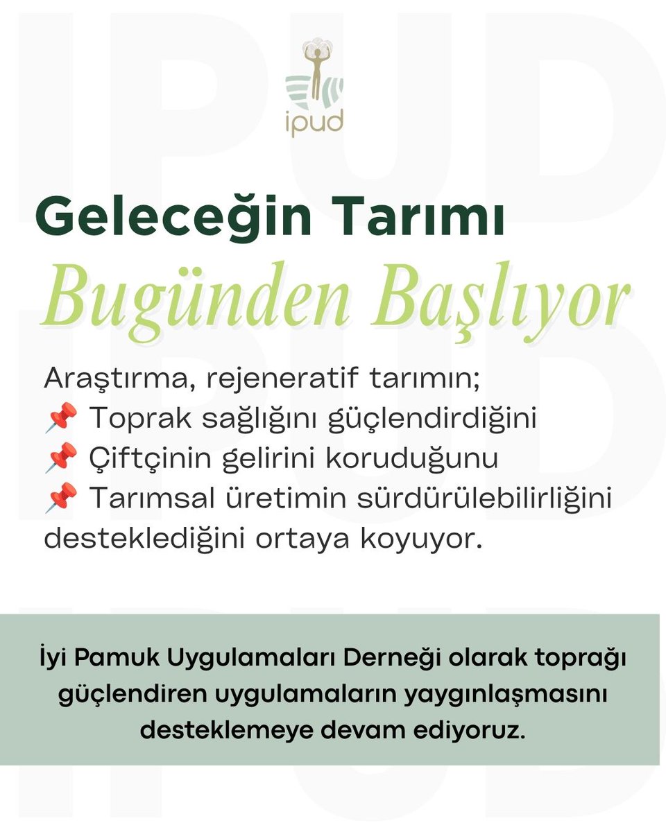 iyi_pamuk's tweet photo. Kuraklık, tarımsal üretimin karşı karşıya olduğu en önemli risklerden biri olmaya devam ediyor. Peki çözüm toprağın kendisinde olabilir mi?Sürdürülebilir tarımın geleceği, toprağın sağlığını koruyan ve doğal kaynakları verimli kullanan uygulamaların yaygınlaşmasıyla mümkün.
#IPUD https://t.co/tuWEjDy8ha