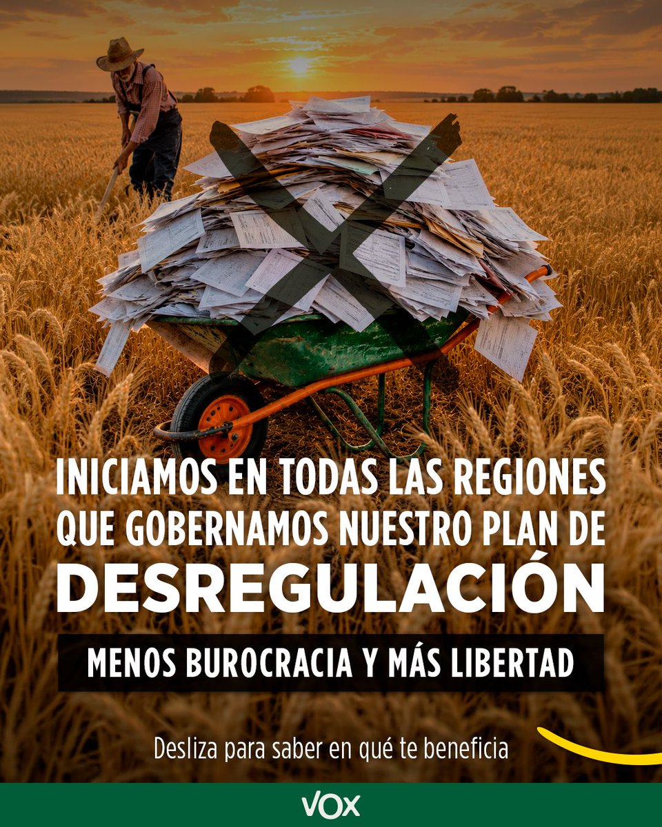 vox_es's tweet photo. Donde gobernamos, menos burocracia y más libertad. https://t.co/jl9SS3shxY