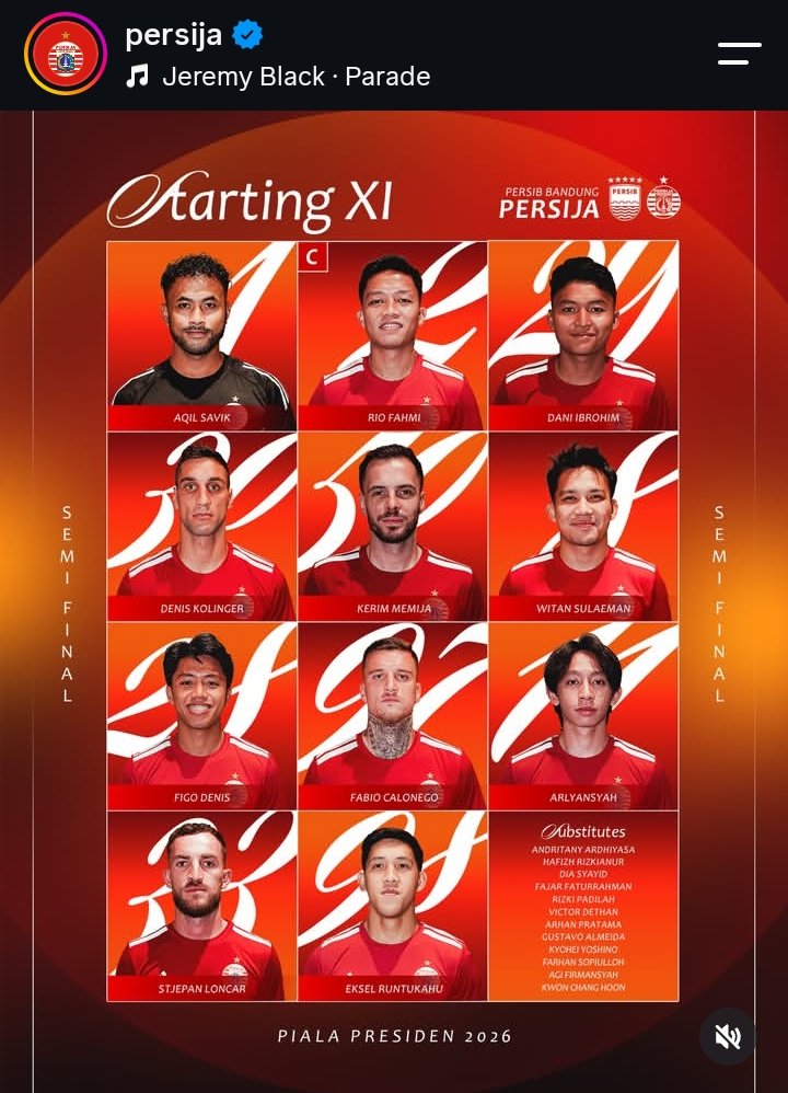 ojikneyasyah1's tweet photo. 11 PERTAMAA
PERSIB VS PERSIJA. 

15.30 Kick off.

Gas langsung Indosiar/Vidio guys

Laga penuh gengsi 🔥😆 https://t.co/5wVkGxEcNo