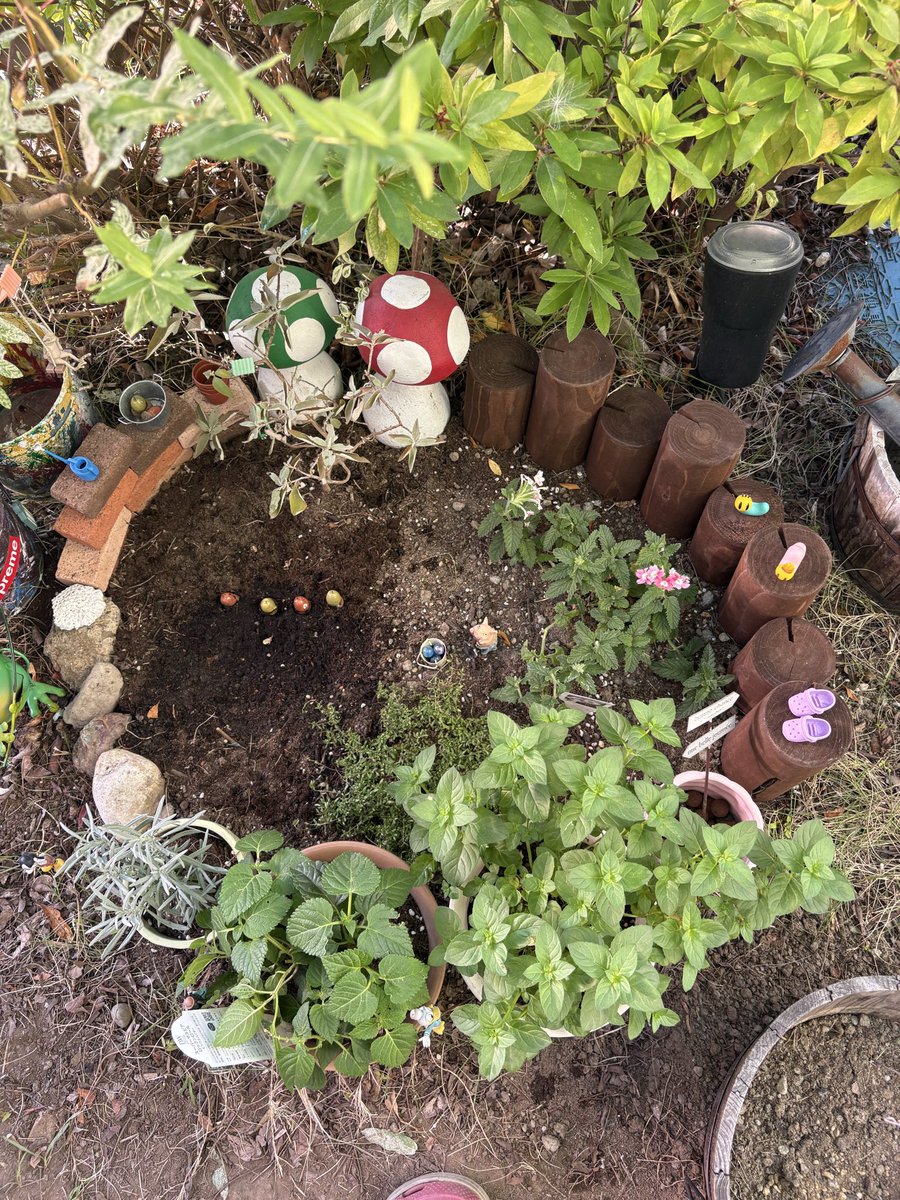sayu1983's tweet photo. あるタネを植えたよ꒰´꒳`꒱
プチガーデンの方掘ってたら木の根っこが凄くてまたスコップとかでガチガチやってある程度折ったんだけど花壇がプチ崩壊したから直したら、ちょっと広くなったか？
��ンガも積み方かわったし、イメージちょっと変わったか(๑°⌓°๑)？ https://t.co/8m3qxVrFSc