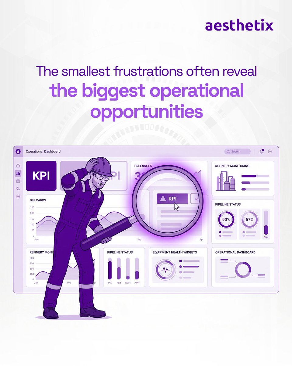 AesthetixFze's tweet photo. The biggest operational improvements often begin with the smallest frustrations.
When operators face repeated friction, it reveals opportunities to improve safety, efficiency, and performance.
#HumanFactors #OperatorExperience #IndustrialSafety #ControlRoom #Aesthetix https://t.co/ly1xncBPiF