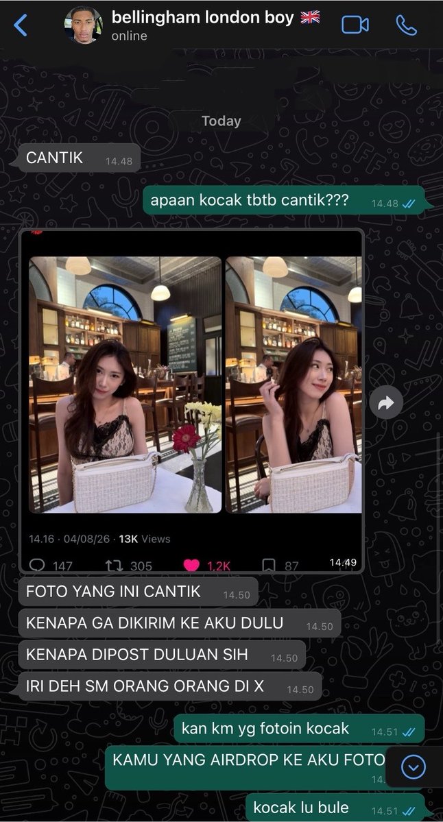 C_Jessination48's tweet photo. bule alay bf influencer primadona gf

one tweet JELLINGHAM AU https://t.co/RFTwAKbHde