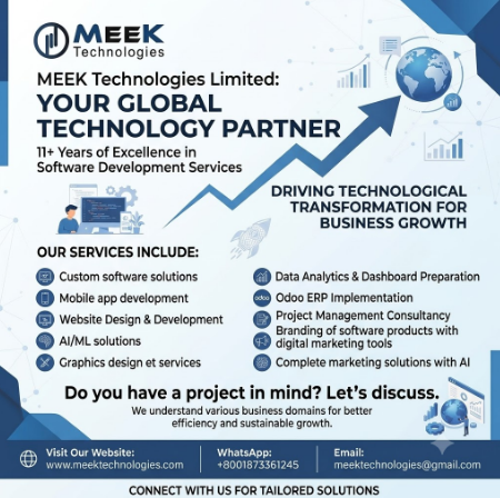 meekint's tweet photo. 🚀 11+ years of delivering AI, software &amp; ERP solutions worldwide. 
We build scalable apps, automate with AI, and drive business growth. Let's create something amazing! 

🌐 Website: https://t.co/Qd1LvWQBAH 
💬[ +8801873361245 ] 
📧 meektechnologies@gmail.com 

#DigitalMarketing https://t.co/ZkgYflsK4Y
