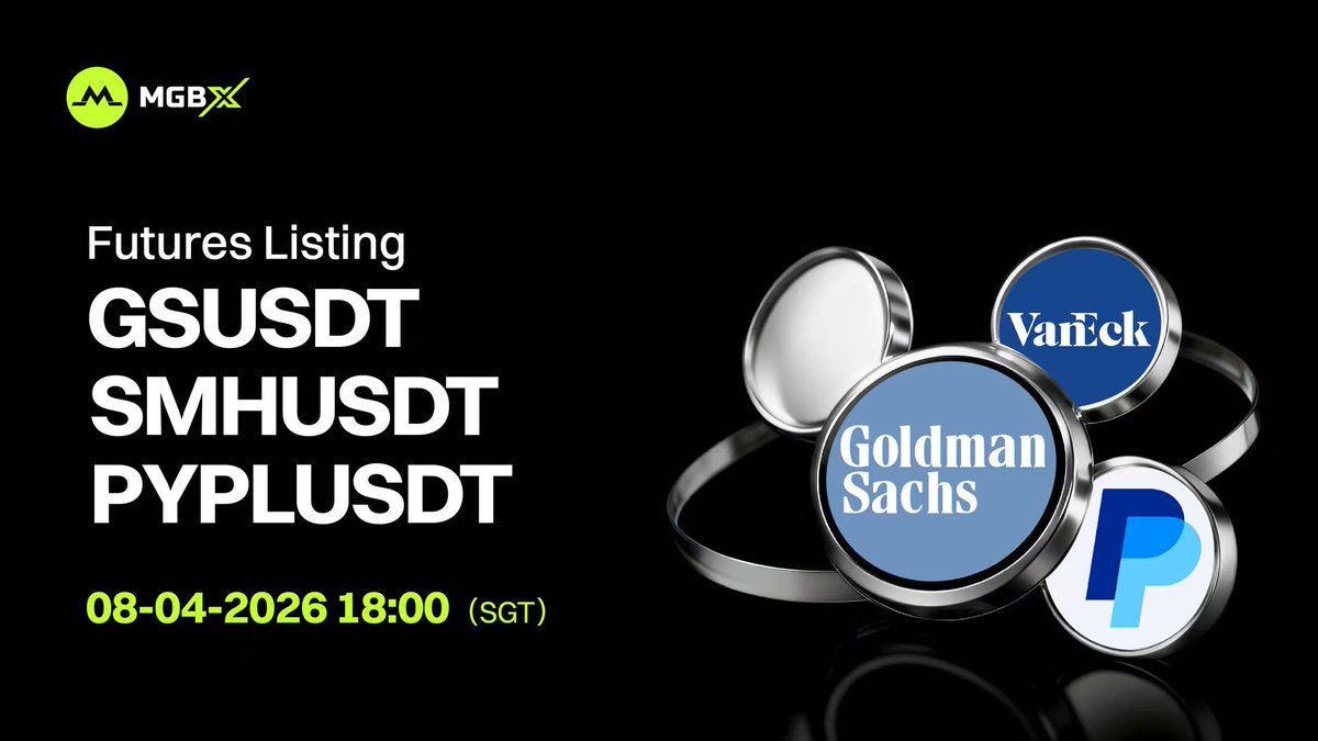 MGBX_Global's tweet photo. 🎉 #MGBX NEW Futures Listing

We’re listing $GSUUSDT, $SMHUSDT, and $PYPLUSDT Perpetual Futures!

⏰ Trading Opens: August 4, 2026, 18:00 (SGT)

🔍 More Details: https://t.co/FqOypoZoiT

#MGBX #Trading #GSU #SMH #PYPL https://t.co/oFOSJgtayt