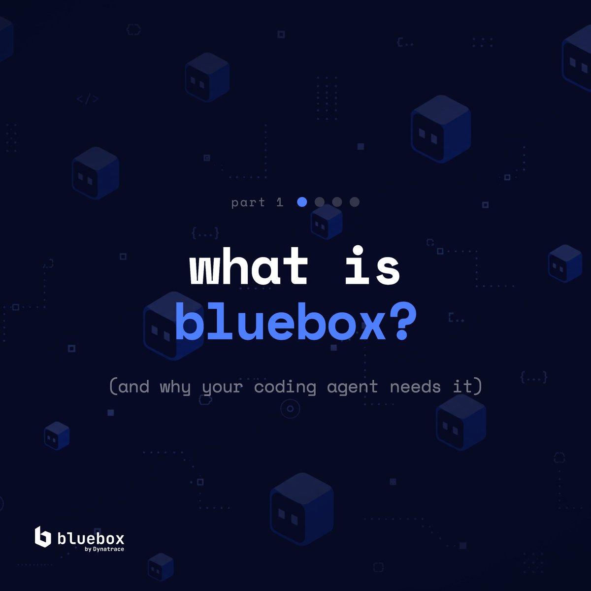 Blueboxhq's tweet photo. Your coding agent knows your repo. It's never seen your production environment.

Bluebox fixes that.

Our Field CTO Jason Ostroski wrote Part 1 of a 4-part series: what Bluebox is and the 3 problems it solves. Read it here https://t.co/xnjV8YfSIq

 More this week 👀 https://t.co/LqTXKAX2r2