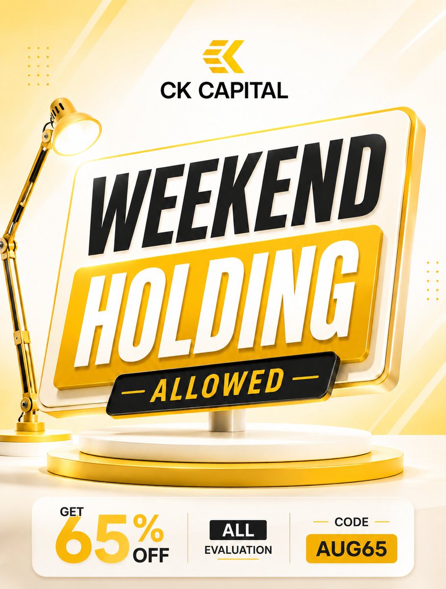 ckcapitaluk_'s tweet photo. No Weekend Restrictions.

Get 65% OFF All Evaluation Accounts.

Use code AUG65 and start your funded trading journey today! https://t.co/jVZG1CsgKk