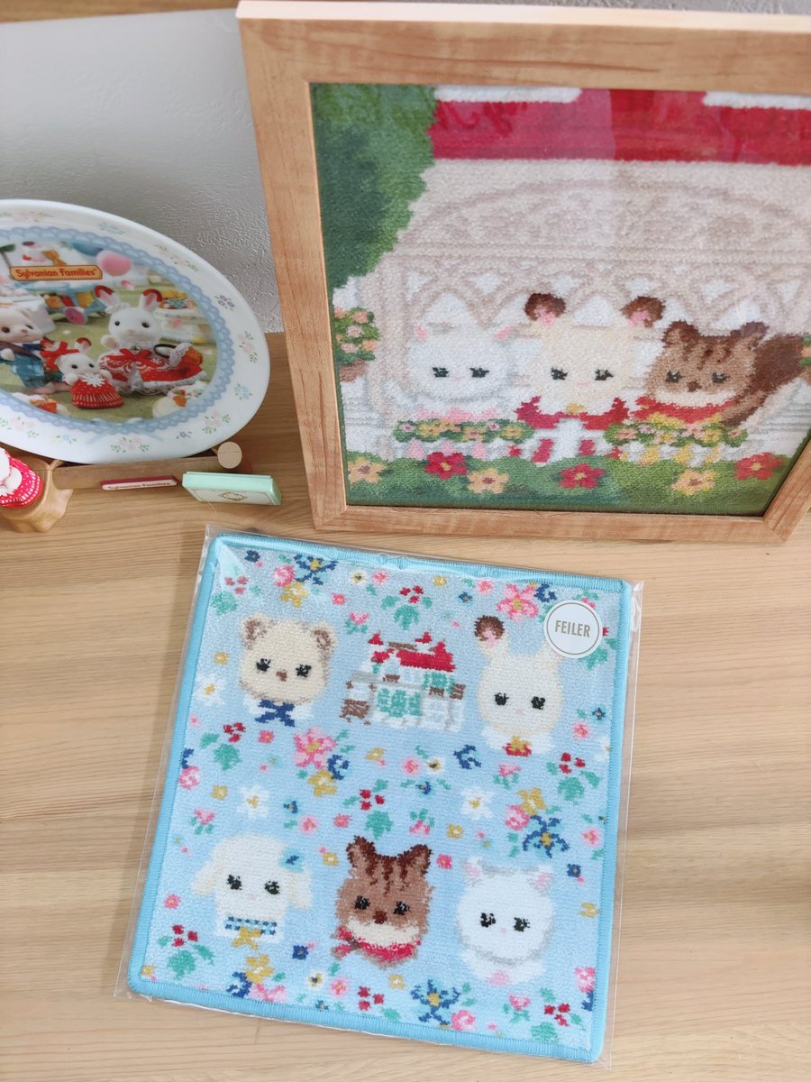 pome_r1's tweet photo. シルバニア×フェイラーのハンカチ届いた️🏠
去年は可愛いすぎて飾ったけど今年は使いたいと思ってたけどやっぱり今年も可愛いすぎて飾りたくなる🥹️🩵 https://t.co/BJLep6hNzy