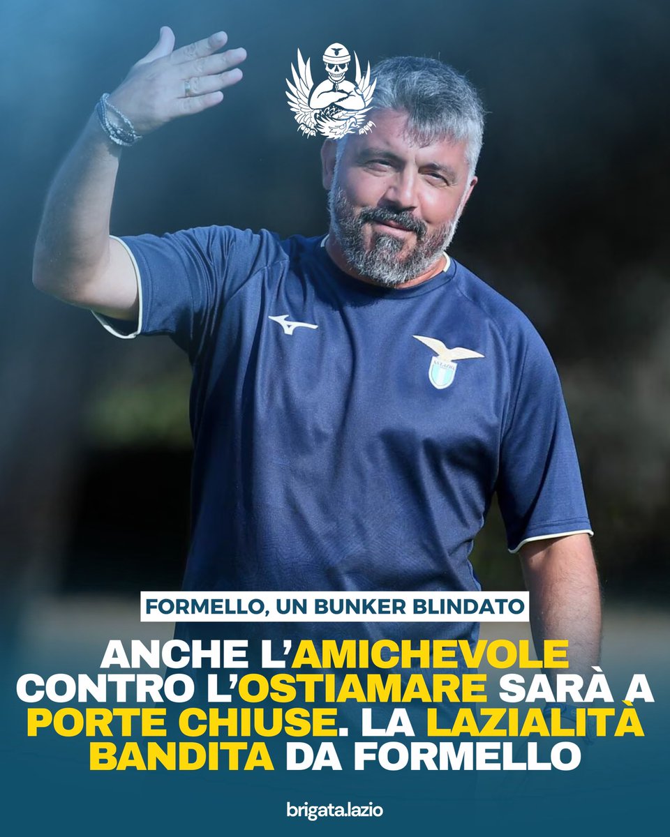 BrigataLazio's tweet photo. #Lazio-#Ostiamare, mercoledì 5 agosto alle 18:00, a porte chiuse. L’ennesima contraddizione.
La motivazione ufficiale? Lavori al manto erboso del #Fersini.

Viene da chiedersi come sia possibile programmare i lavori di manutenzione proprio nel pieno della preparazione estiva. Coincidenze o cattiva gestione dei tempi?

La realtà è che finora la società non ha fatto mezzo passo verso i tifosi. Eppure lo ha detto chiaramente anche #Rovella: è la società che dovrebbe fare un passo verso la gente. Invece, l’accesso a #Formello è rimasto blindato.

Il paradosso finale? Sui canali social della società si pubblicano i video del settore ospiti di #Ascoli per esaltare il Popolo Laziale, ma poi a casa nostra i cancelli restano sbarrati.

Si usa la passione dei tifosi per fare contenuti, ma nei fatti gli si chiude la porta in faccia.

In 126 anni di “cazzo di Storia” nessuna società è mai stata così lontana dai Laziali.