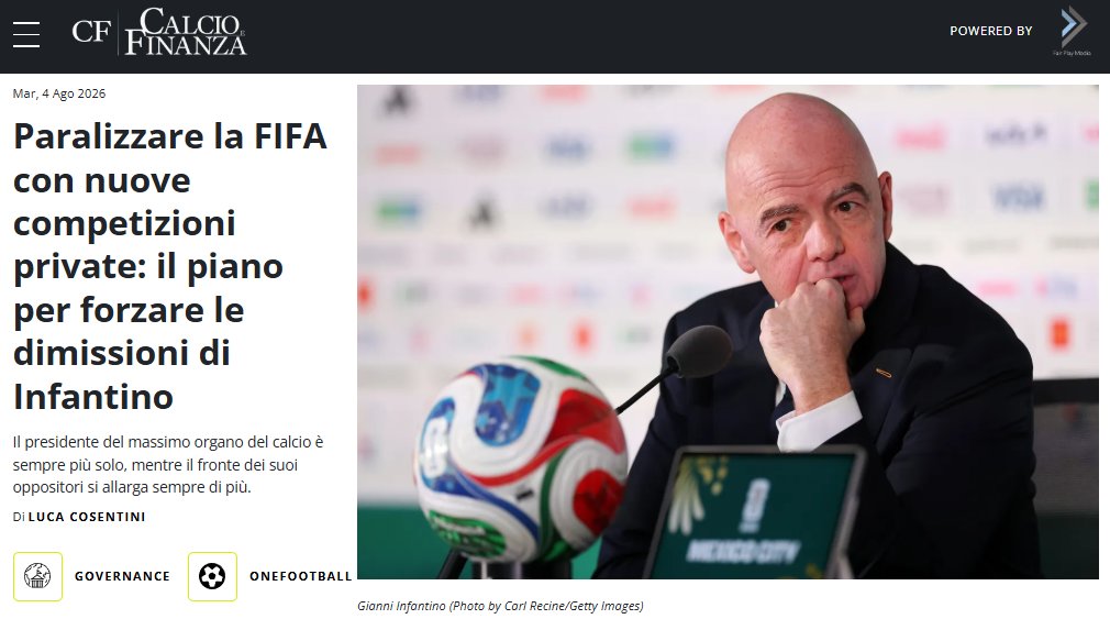 mirkonicolino's tweet photo. Per spingere #Infantino fuori dalla #FIFA, ora la #UEFA di #Ceferin e le altre confederazioni minacciano la creazione di Superleghe indipendenti. Ma come, Aleksander, non avevi detto che erano fuori legge queste competizioni anche dopo il pronunciamento della Corte di Giustizia Europea? #ilcalciodelpopolo