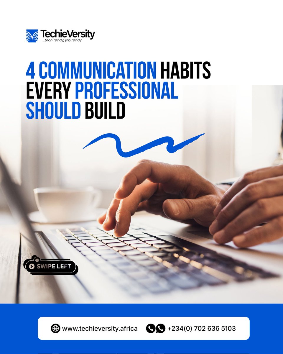 TechieVersityHQ's tweet photo. Building strong communication skills is an important step toward becoming career-ready.

The better you communicate, the stronger your relationships, the better you collaborate, and the more opportunities you create for yourself.

#techieversity #communicationskills #careergrowth https://t.co/JoPWrhkPpD