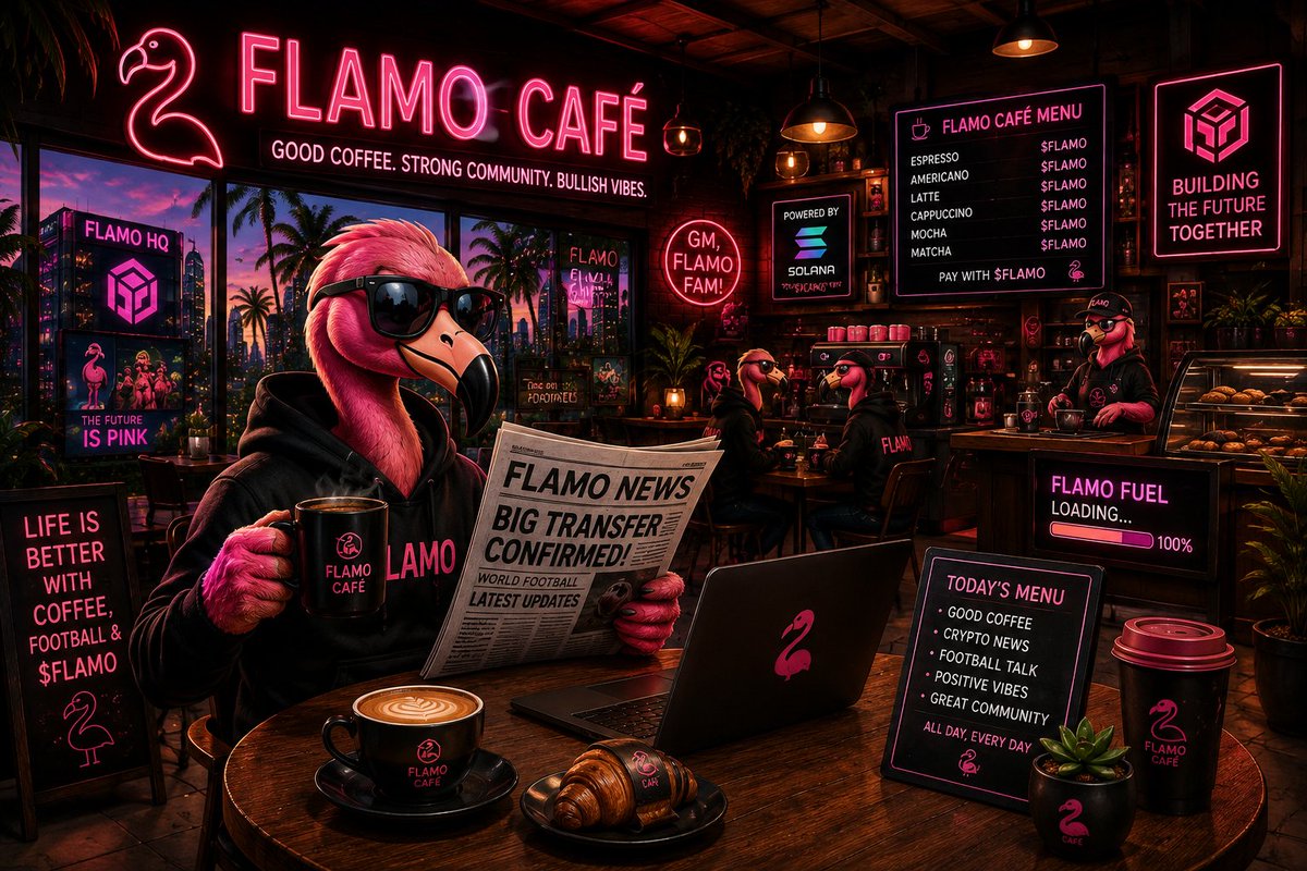 FlamoUniverse's tweet photo. β GM from FLAMO CafΓ©.
Coffee's hot. News is loading. Builders are already at work.
Every great project starts with a conversation.
What's on your watchlist today? ππ
𦩠Welcome to the FLAMO Universe.
#FLAMO #Crypto #Solana #Web3 #CryptoCommunity #GM #BuildInPublic https://t.co/u3tIkBnFmd